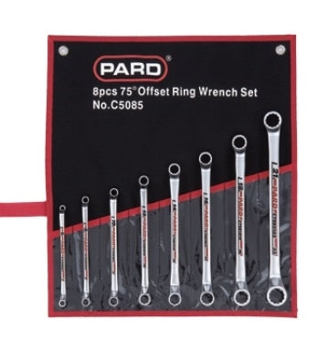 8 pcs 75° Offset Ring Wrench Set