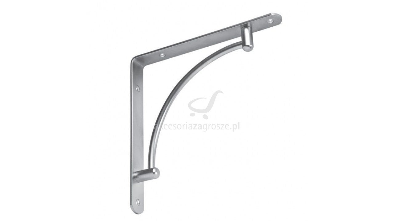 GTV Shelf Support Bracket WB-25, Brushed Steel