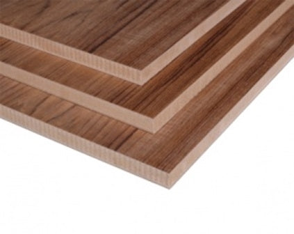 TEAK  MELAMINE MDF   122CM* 244CM* 18MM