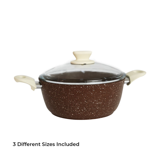Soli Cookware Set 8Pcs  Brown Color