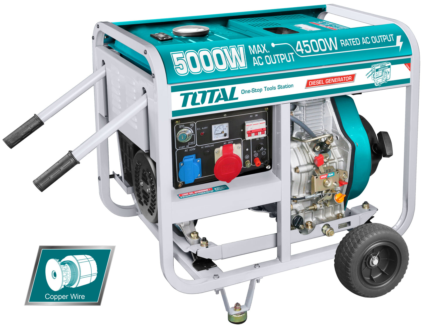 TOTAL Generator Diesel open frame 5000 - 16L
