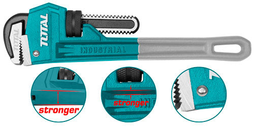 TOTAL Pipe Wrench Drop-Forged w/Crbn.Stl. - 450mm (18")