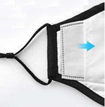 Reusable Face Mask with Valve & 2 Changeable Active Carbon Filters