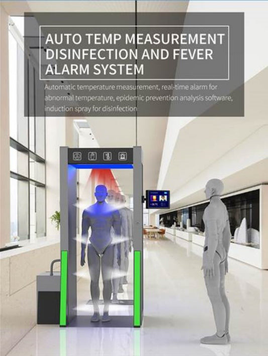 Automatic Infrared Temperature Scanner & Full Body Disinfection System, Walkthrough Fever Detector IRD 120
