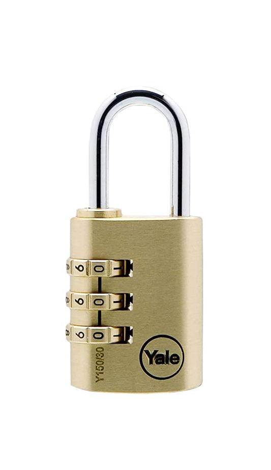 Combination Padlock size 30mm brass PK 1