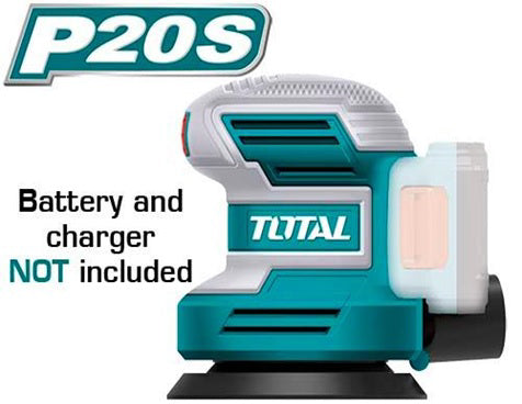 TOTAL Lithium-Ion random orbit sander 20V (Plateform Series)