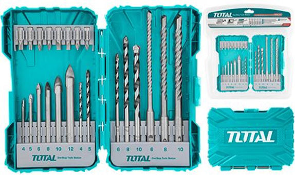 TOTAL Drill Bits and Screwdriver bits set-22Pcs