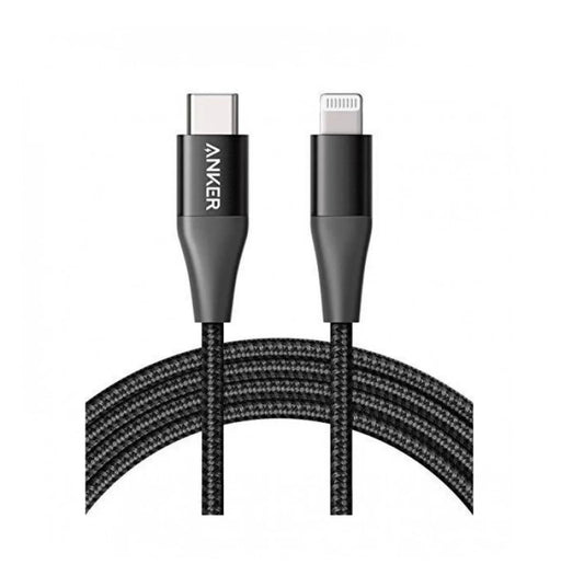 ANKER POWERLINE+ II 0.9M USB-C TO LIGHTNING CABLE - BLACK