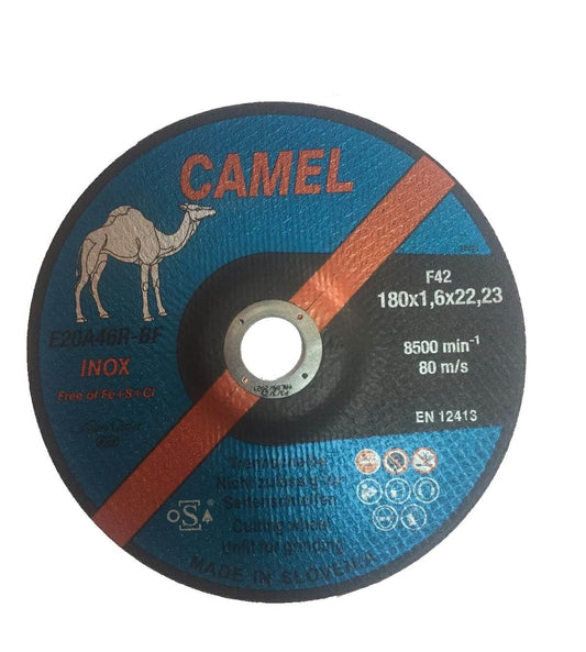 Camel Inox/SS Cutting Disc 180x1.6x22.23(7") F42 8500RPM EN 12413 - Slovenia