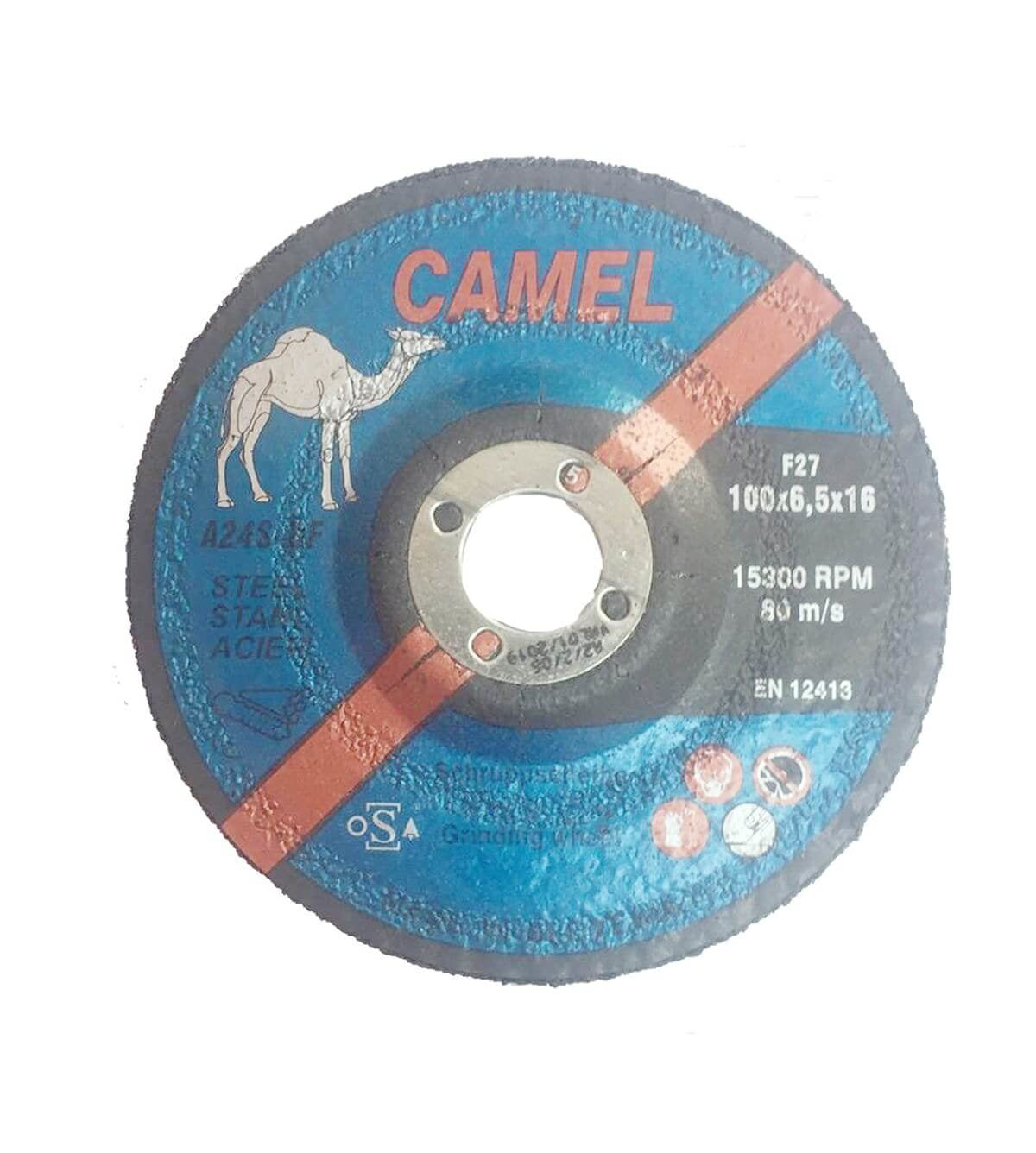 Camel Metal Grinding Disc 100x6.5x16(4") F27 15300RPM EN 12413 - Slovenia