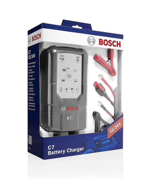 BOSCH C7 12/24-Volt 6-mode Charger and Punainer