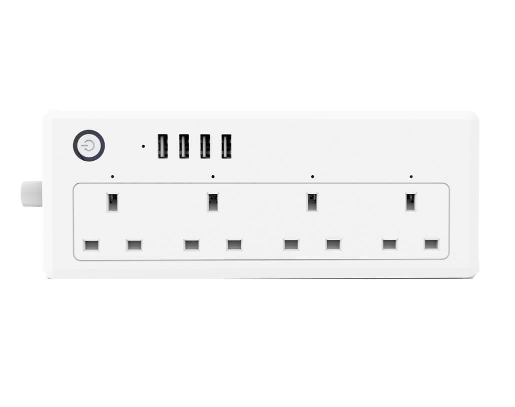 Smart Extension 4 Socket 4 USB Hub WiFi Tuya Smart Power Strip Support Google Home & Amazon Alexa