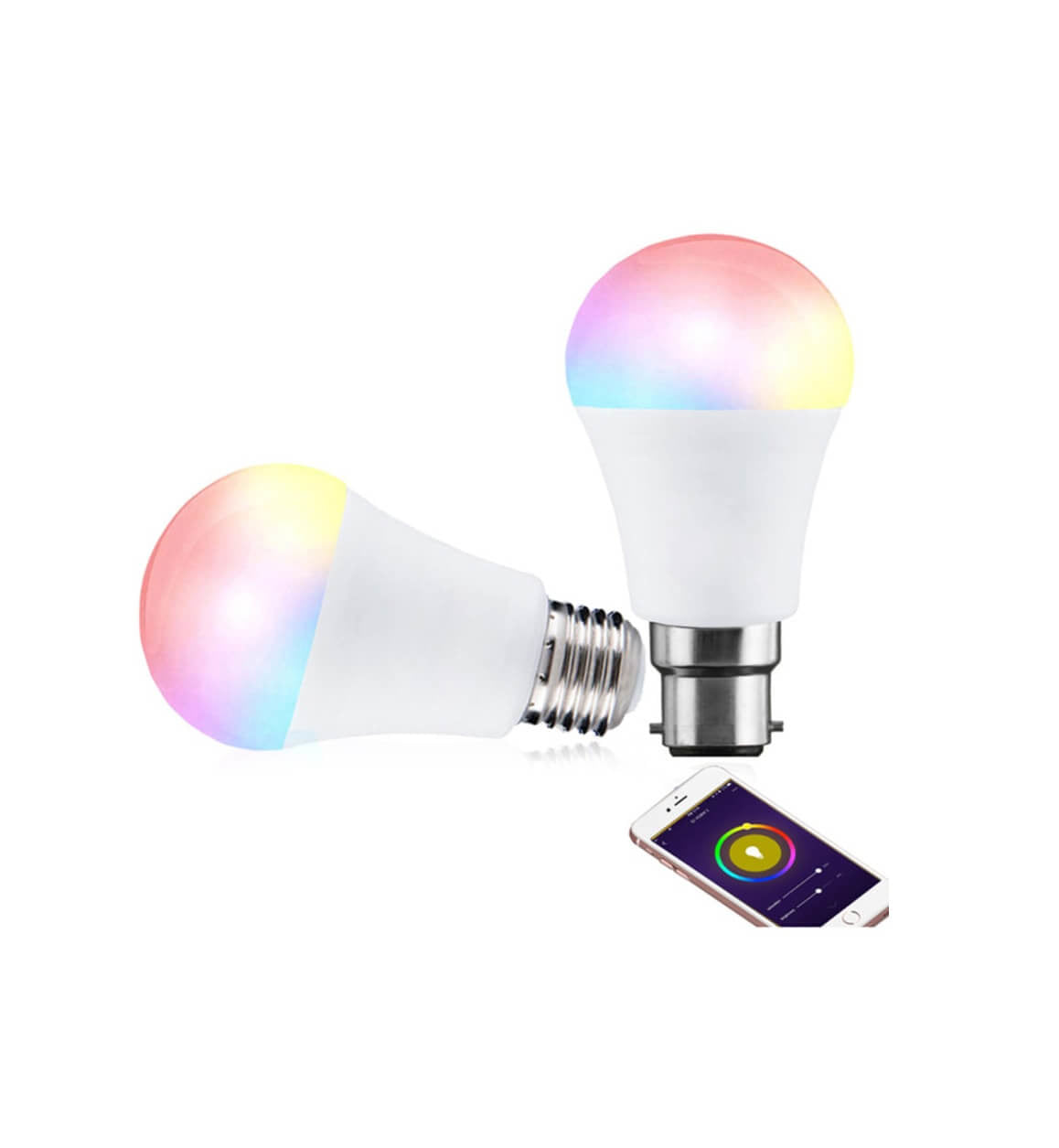 Tuya Wifi Colorful bulbs lamp E27 works with Alexa and Google Home