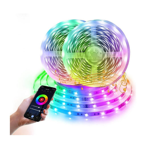 WiFi RGB LED Strip Light 15m يعمل مع Alexa & Google Home