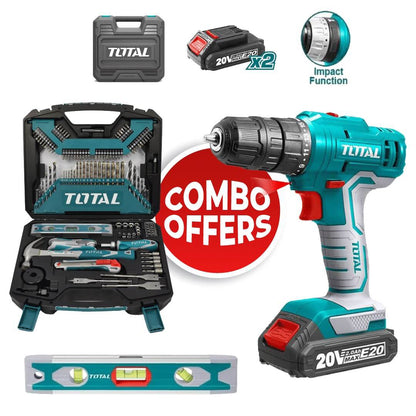 Lithium-Ion impact drill and Hand Tool Accessories Kit