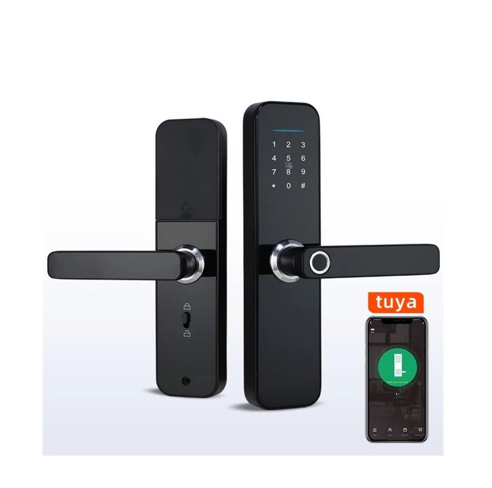 smart lock Connection: Wi-Fi - Bluetooth Control: card - application - password - fingerprint - emergency key