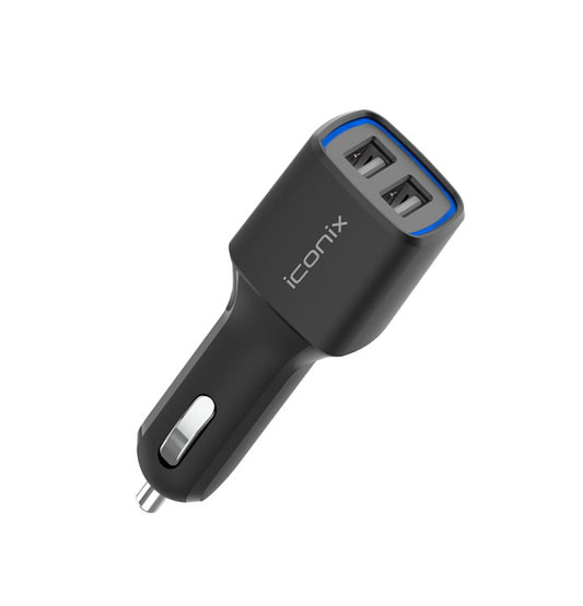 iConix Car Charger 3.4MAH 2USB Port IC-CC1712: - 2 USB Port 3.4 mAh.