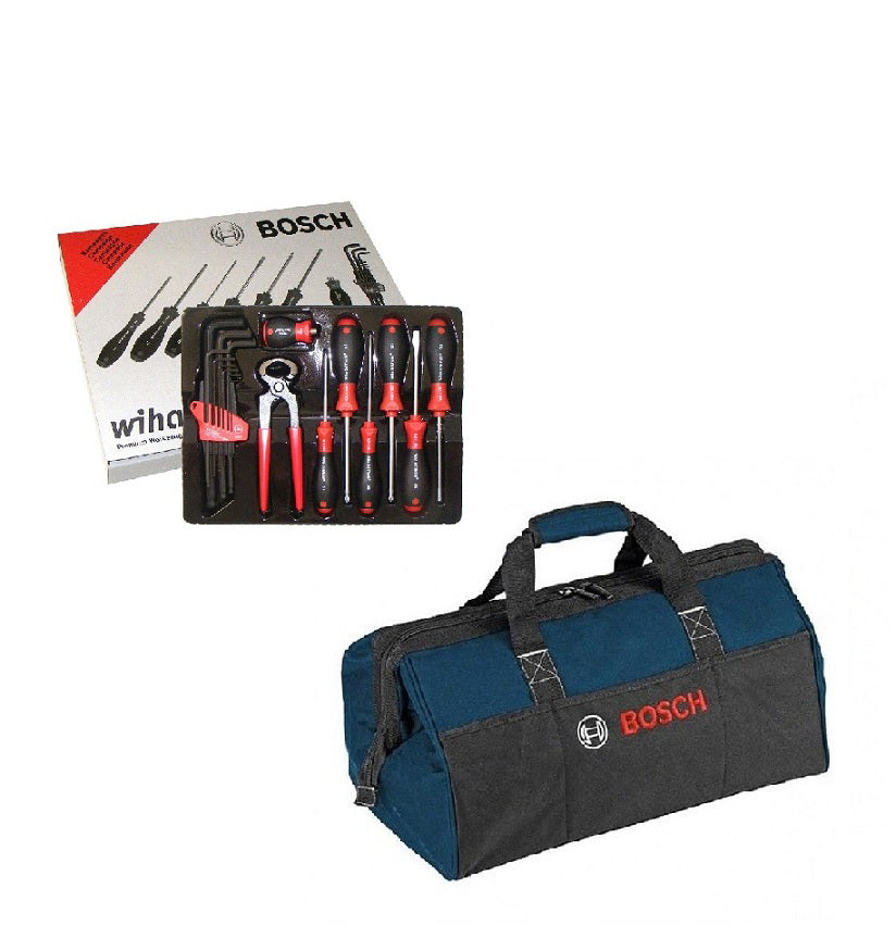 Bosch Wiha Premium Hand Tool Set 17-Piece + Free BOSCH PROFESSIONAL TOOL BAG - FREEDOM CONCEPT PROFESSIONAL