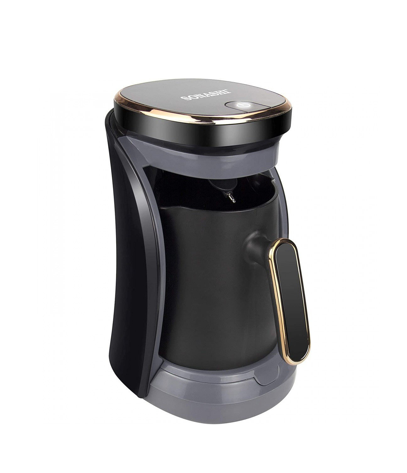 Sonashi Turkish Coffee Maker [Black-Gray-Gold] STCM-4962-500W Coffee Machine