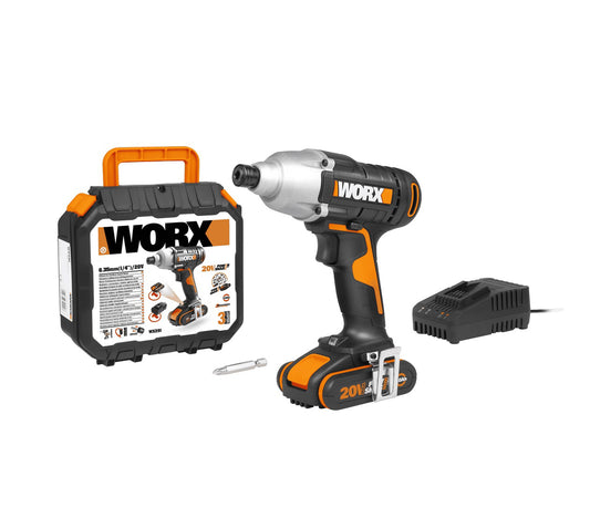WORX 20V IMPACT DRIVER, 140NM, 1*2.0AH