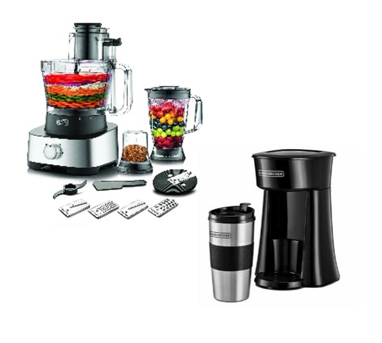 B+D Food Processor 31 Functions 880W With Coffee Maker with Travel Mug 650W